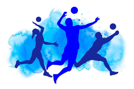 162749720-volleyball-sport-graphic-with-watercolor-background-in-vector-quality-